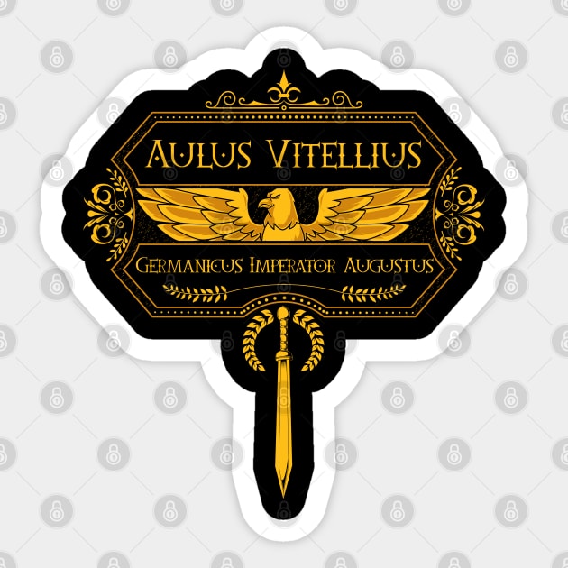 Roman Emperor - Aulus Vitellius Sticker by Modern Medieval Design